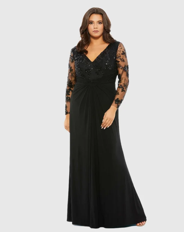 Sheath Women Dress with a Tailored Fit for a Professional Look Sheath Women Dress with a Tailored Fit for a Professional Look Front Twist Embellished Illusion Long Sleeve Gown (Plus) Sheath Women Dress with a Tailored Fit for a Professional Look Sheath Women Dress with a Tailored Fit for a Professional Look Front Twist Embellished Illusion Long Sleeve Gown (Plus)
