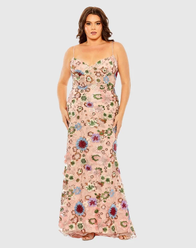 Mermaid - Style Women Dress with a Fitted Silhouette for Special Occasions Mermaid - Style Women Dress with a Fitted Silhouette for Special Occasions Floral Embroidered Corset Mesh Gown Mermaid - Style Women Dress with a Fitted Silhouette for Special Occasions Mermaid - Style Women Dress with a Fitted Silhouette for Special Occasions Floral Embroidered Corset Mesh Gown