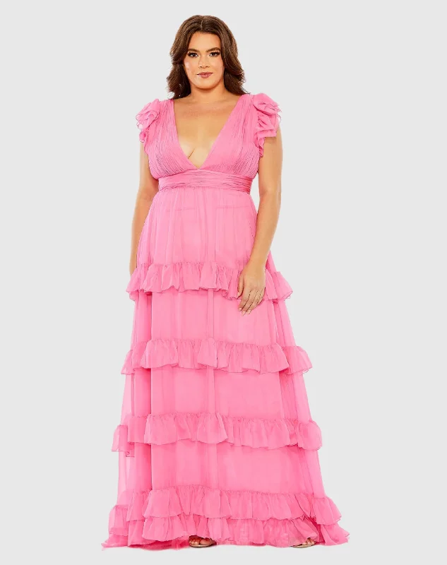 Backless Women Dress for a Sexy and Alluring Look at Evening Events Backless Women Dress for a Sexy and Alluring Look at Evening Events Tiered V-Neck Ruffle Gown Backless Women Dress for a Sexy and Alluring Look at Evening Events Backless Women Dress for a Sexy and Alluring Look at Evening Events Tiered V-Neck Ruffle Gown