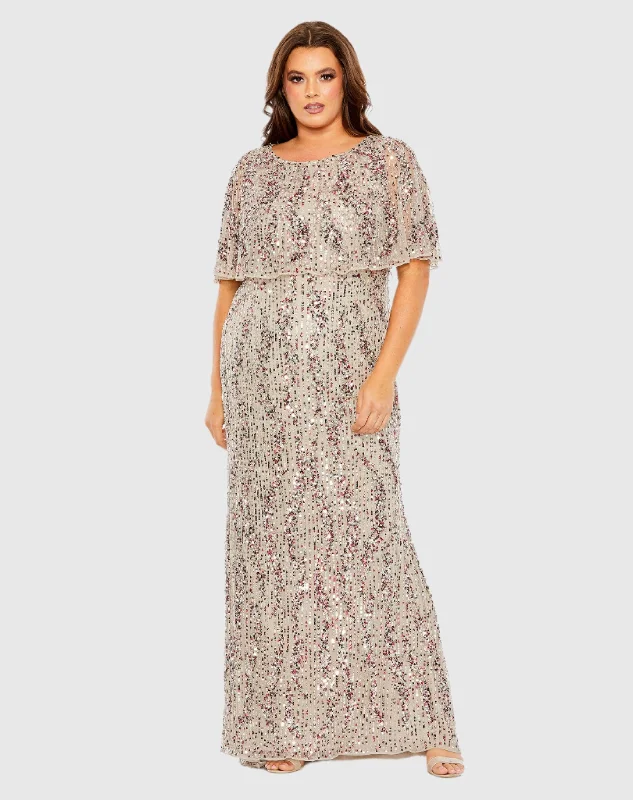 Lace - Embellished Women Dress for an Elegant and Sophisticated Appearance Lace - Embellished Women Dress for an Elegant and Sophisticated Appearance High Neck Column Gown with Cape Lace - Embellished Women Dress for an Elegant and Sophisticated Appearance Lace - Embellished Women Dress for an Elegant and Sophisticated Appearance High Neck Column Gown with Cape
