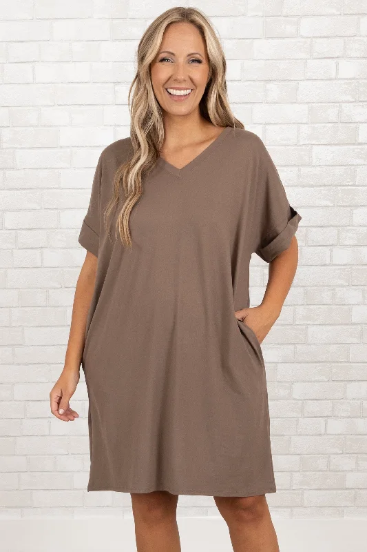 Mini Women Dress with a Short Hem for a Young and Trendy Style Mini Women Dress with a Short Hem for a Young and Trendy Style Always A Classic Dress, Mocha Mini Women Dress with a Short Hem for a Young and Trendy Style Mini Women Dress with a Short Hem for a Young and Trendy Style Always A Classic Dress, Mocha