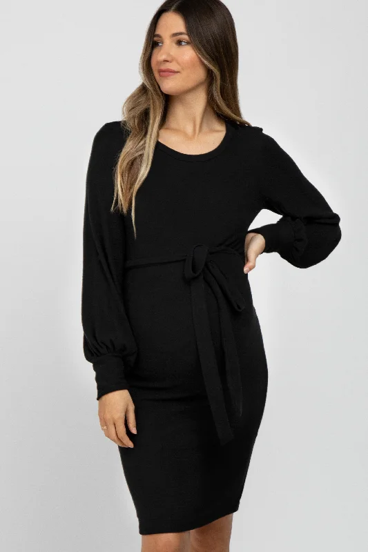 Pleated Women Dress with a Timeless and Elegant Texture Pleated Women Dress with a Timeless and Elegant Texture Black Soft Brushed Waist Tie Bubble Sleeve Maternity Dress Pleated Women Dress with a Timeless and Elegant Texture Pleated Women Dress with a Timeless and Elegant Texture Black Soft Brushed Waist Tie Bubble Sleeve Maternity Dress