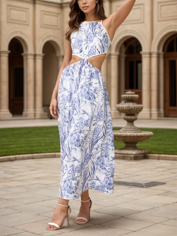 Wrap - Style Women Dress with Adjustable Fit for All Body Types Wrap - Style Women Dress with Adjustable Fit for All Body Types Cutout Printed Sleeveless Midi Dress Wrap - Style Women Dress with Adjustable Fit for All Body Types Wrap - Style Women Dress with Adjustable Fit for All Body Types Cutout Printed Sleeveless Midi Dress