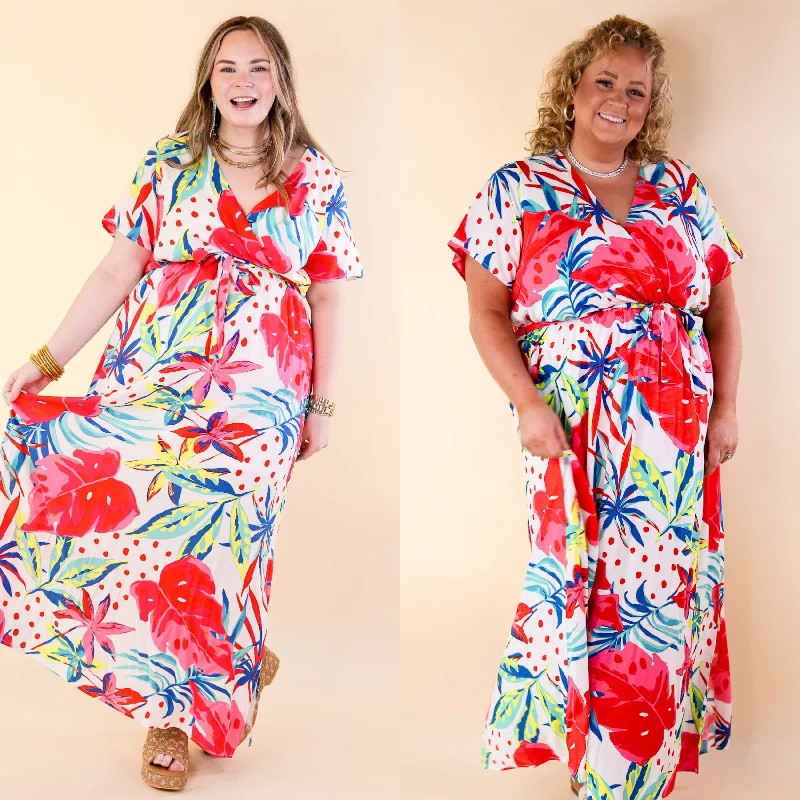 Empire Waist Women Dress to Accentuate the Bust and Conceal the Waist Empire Waist Women Dress to Accentuate the Bust and Conceal the Waist Delightful Dip Tropical Floral Maxi Dress with Waist Tie in White Empire Waist Women Dress to Accentuate the Bust and Conceal the Waist Empire Waist Women Dress to Accentuate the Bust and Conceal the Waist Delightful Dip Tropical Floral Maxi Dress with Waist Tie in White
