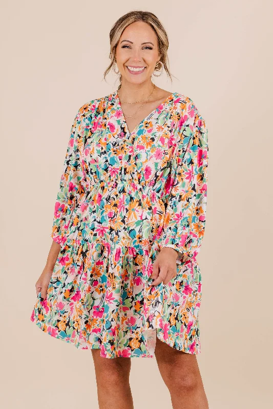 Sheath Women Dress with a Tailored Fit for a Professional Look Sheath Women Dress with a Tailored Fit for a Professional Look Dreamin' Of Spring Dress, Fuchsia Multi Sheath Women Dress with a Tailored Fit for a Professional Look Sheath Women Dress with a Tailored Fit for a Professional Look Dreamin' Of Spring Dress, Fuchsia Multi