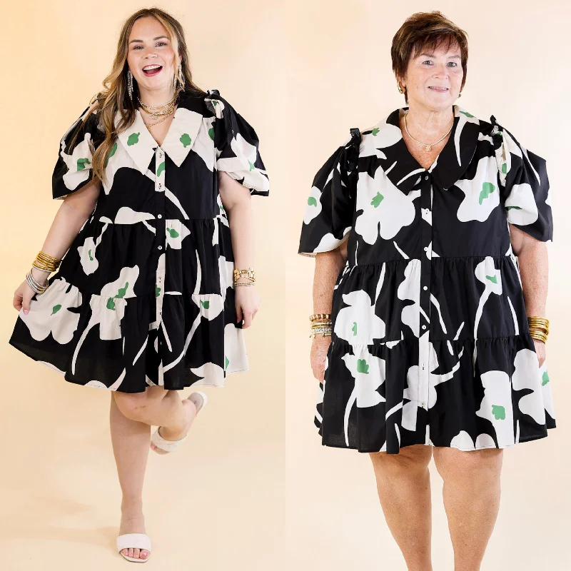 Off - the - Shoulder Women Dress for a Romantic and Feminine Look Off - the - Shoulder Women Dress for a Romantic and Feminine Look Dreamy Delight Green and White Floral Print Button Down Dress with Puff Sleeves in Black Off - the - Shoulder Women Dress for a Romantic and Feminine Look Off - the - Shoulder Women Dress for a Romantic and Feminine Look Dreamy Delight Green and White Floral Print Button Down Dress with Puff Sleeves in Black