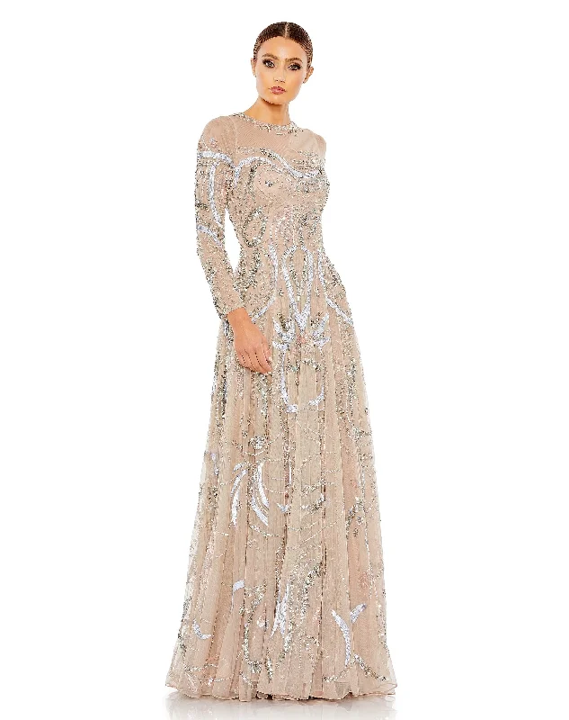Wrap - Style Women Dress with Adjustable Fit for All Body Types Wrap - Style Women Dress with Adjustable Fit for All Body Types Embellished Illusion High Neck Long Sleeve A Line Wrap - Style Women Dress with Adjustable Fit for All Body Types Wrap - Style Women Dress with Adjustable Fit for All Body Types Embellished Illusion High Neck Long Sleeve A Line