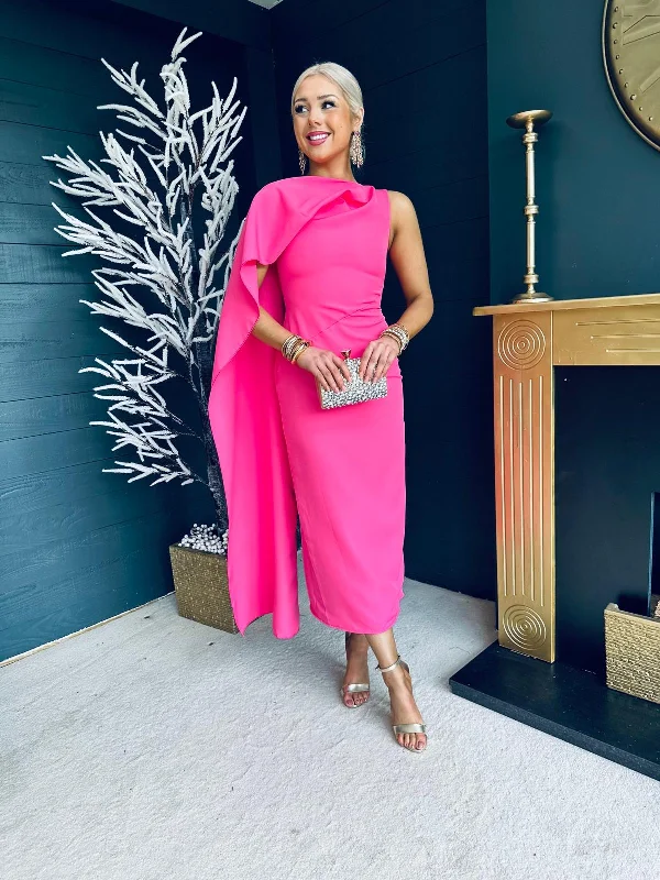 Long - Sleeve Women Dress in Velvet for a Luxurious Winter Look Long - Sleeve Women Dress in Velvet for a Luxurious Winter Look Hudson Cape Detail Occasion Dress Pink Long - Sleeve Women Dress in Velvet for a Luxurious Winter Look Long - Sleeve Women Dress in Velvet for a Luxurious Winter Look Hudson Cape Detail Occasion Dress Pink