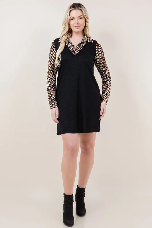 Halter Neck Women Dress to Show Off the Shoulders and Neckline Halter Neck Women Dress to Show Off the Shoulders and Neckline L/SLV SHIRT V NECK BOX 2FER DRESS - D3567-243-1 Halter Neck Women Dress to Show Off the Shoulders and Neckline Halter Neck Women Dress to Show Off the Shoulders and Neckline L/SLV SHIRT V NECK BOX 2FER DRESS - D3567-243-1