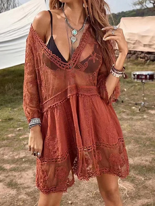 Long - Sleeve Women Dress in Velvet for a Luxurious Winter Look Long - Sleeve Women Dress in Velvet for a Luxurious Winter Look Lace Detail Plunge Cover-Up Dress Long - Sleeve Women Dress in Velvet for a Luxurious Winter Look Long - Sleeve Women Dress in Velvet for a Luxurious Winter Look Lace Detail Plunge Cover-Up Dress