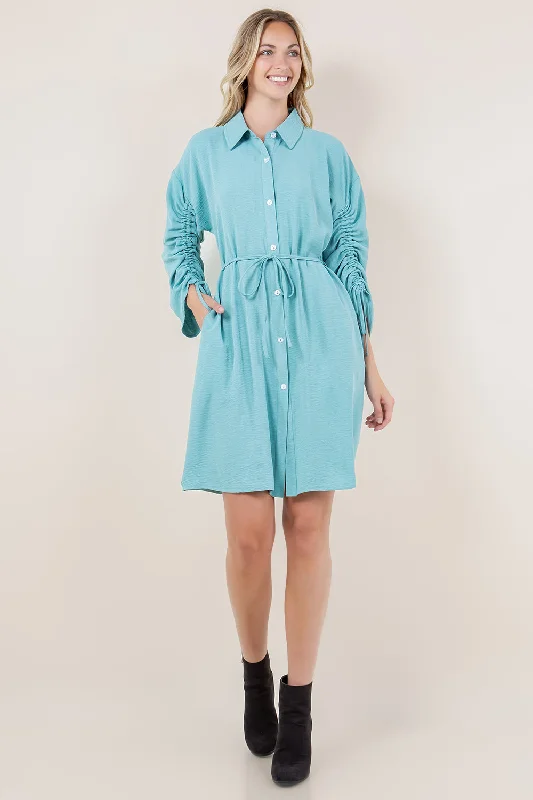 Plus Size Women Dress with a Flattering A - Line Cut for Comfort and Style Plus Size Women Dress with a Flattering A - Line Cut for Comfort and Style LS RUCHED BUTTON FRONT DRESS - D3530-AFLW-ALOE Plus Size Women Dress with a Flattering A - Line Cut for Comfort and Style Plus Size Women Dress with a Flattering A - Line Cut for Comfort and Style LS RUCHED BUTTON FRONT DRESS - D3530-AFLW-ALOE