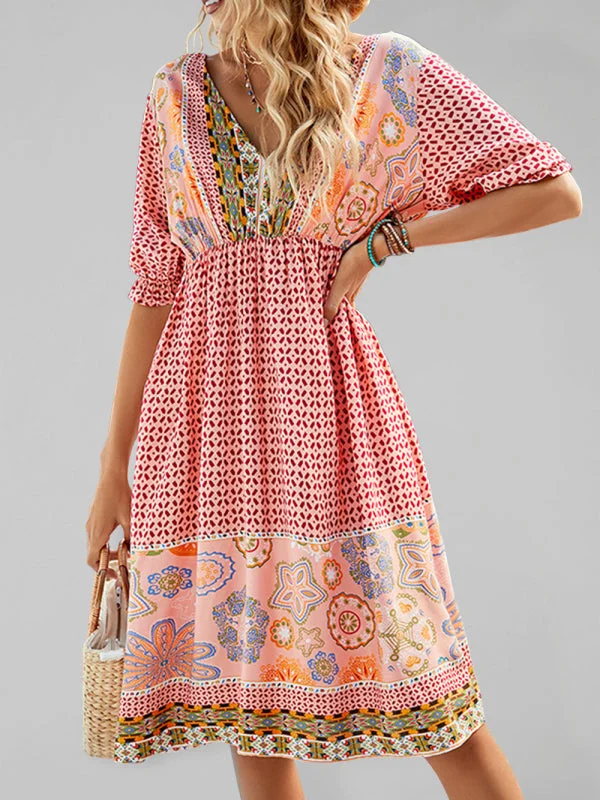 Plus Size Women Dress with a Flattering A - Line Cut for Comfort and Style Plus Size Women Dress with a Flattering A - Line Cut for Comfort and Style Women's Woven V-Neck Short Sleeve Bohemian Resort Dress Plus Size Women Dress with a Flattering A - Line Cut for Comfort and Style Plus Size Women Dress with a Flattering A - Line Cut for Comfort and Style Women's Woven V-Neck Short Sleeve Bohemian Resort Dress