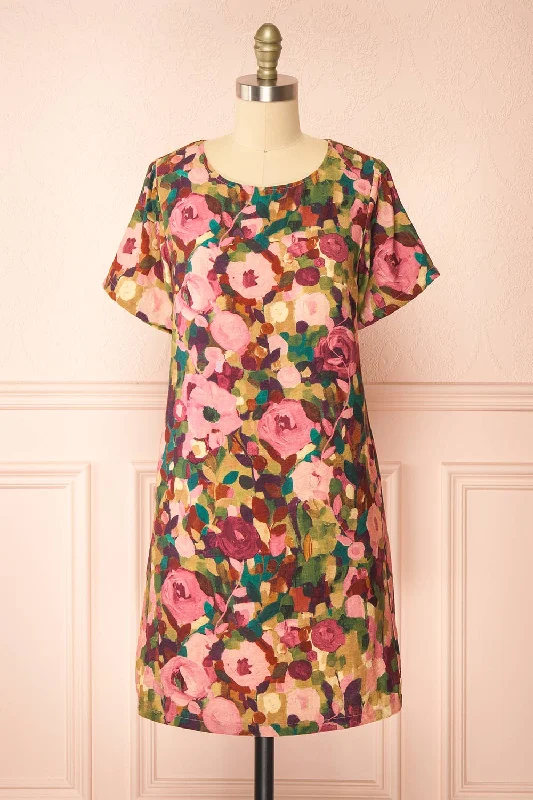 Midi dresses with sheer panels for a touch of allureAzrael | Short Straight Colourful Dress Midi dresses with sheer panels for a touch of allureAzrael | Short Straight Colourful Dress
