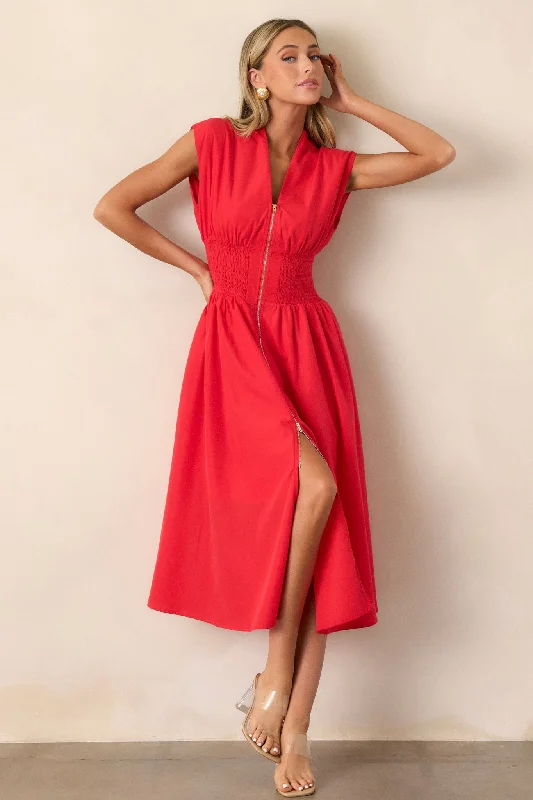 Midi dresses with pleated skirts for a timeless and elegant appealCircle Of Friends Red Midi Dress Midi dresses with pleated skirts for a timeless and elegant appealCircle Of Friends Red Midi Dress