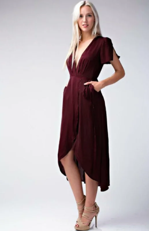 Midi dresses with polka dot prints for a playful summer outfitCome Together Burgundy Midi Wrap Dress Midi dresses with polka dot prints for a playful summer outfitCome Together Burgundy Midi Wrap Dress