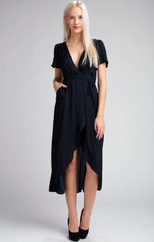 Midi dresses with embroidered accents for a unique and detailed designCome Together Navy Blue Midi Wrap Dress Midi dresses with embroidered accents for a unique and detailed designCome Together Navy Blue Midi Wrap Dress