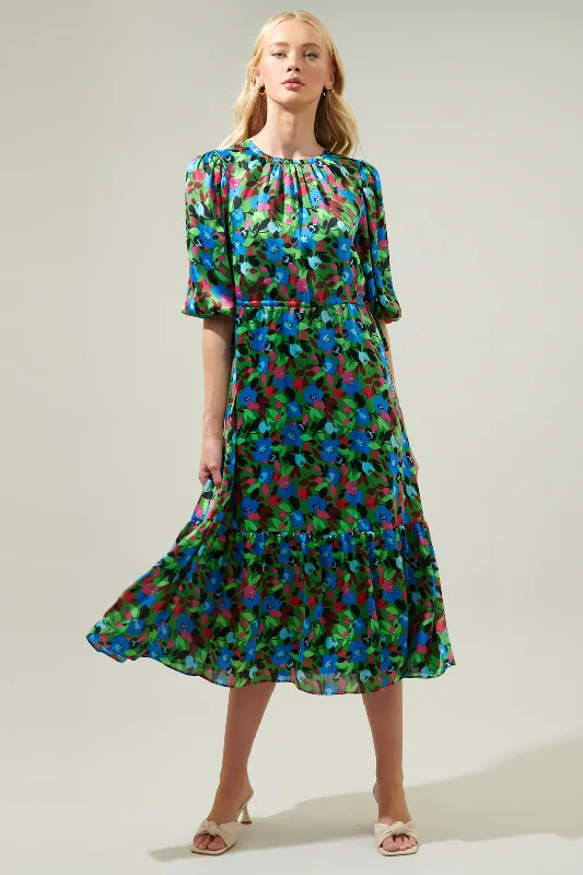 Midi dresses with bow accents for a sweet and charming lookDestine Floral Carmine Midi Dress Midi dresses with bow accents for a sweet and charming lookDestine Floral Carmine Midi Dress