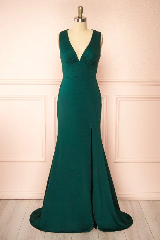 Midi dresses with denim fabric for a casual yet stylish day outDiaz Green | Maxi Dress w/ Train Midi dresses with denim fabric for a casual yet stylish day outDiaz Green | Maxi Dress w/ Train