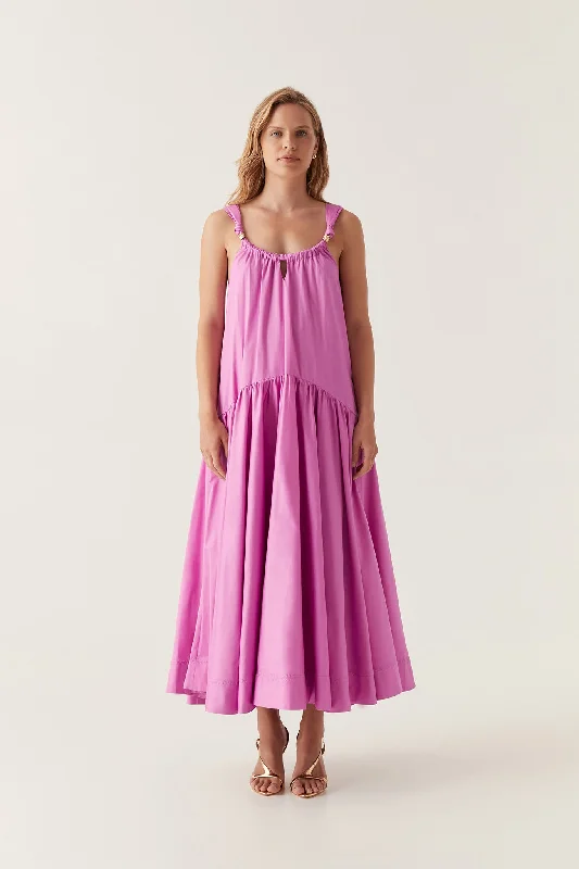 Midi dresses with cold - shoulder cutouts for a trendy styleFlora Midi Dress