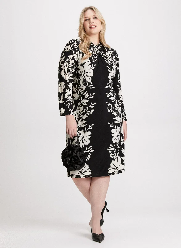 Midi dresses with denim fabric for a casual yet stylish day outFloral Placement Print Dress Midi dresses with denim fabric for a casual yet stylish day outFloral Placement Print Dress