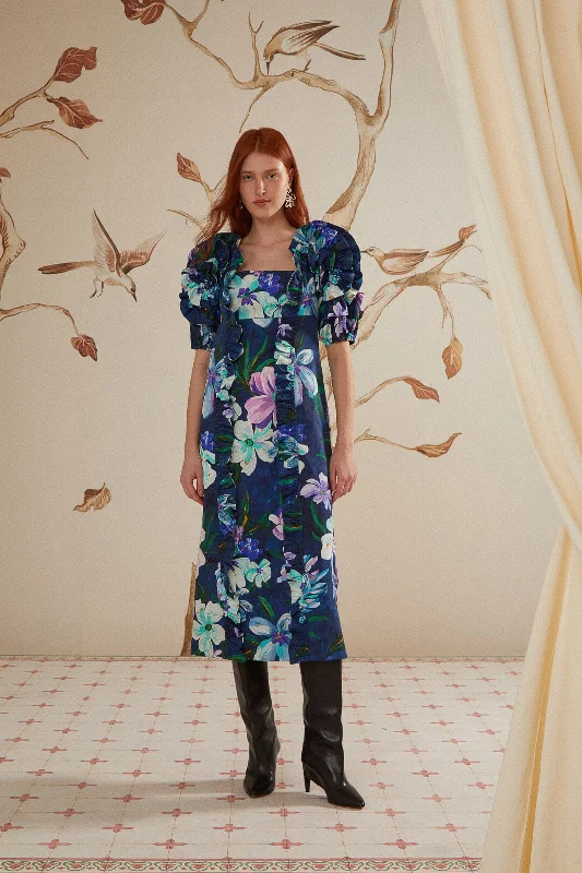 Midi dresses with animal prints for a bold and confident appearanceFloraline Ruffle Short Sleeve Midi Dress Midi dresses with animal prints for a bold and confident appearanceFloraline Ruffle Short Sleeve Midi Dress