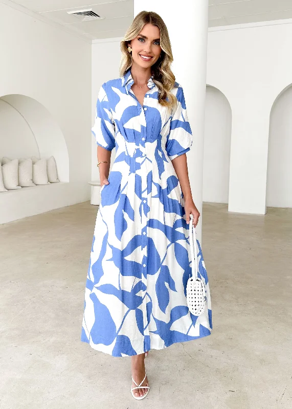 Velvet midi dresses in jewel tones for a glamorous winter eventHampton Midi Dress - Cornflower Blue Velvet midi dresses in jewel tones for a glamorous winter eventHampton Midi Dress - Cornflower Blue