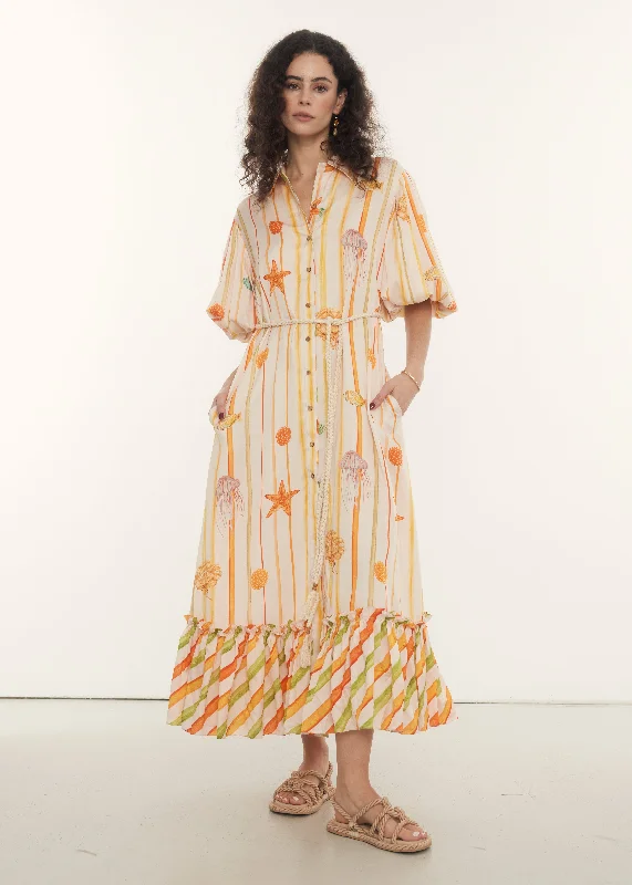 Midi dresses with keyhole backs for a flirty and unexpected detailIsla | Oceana