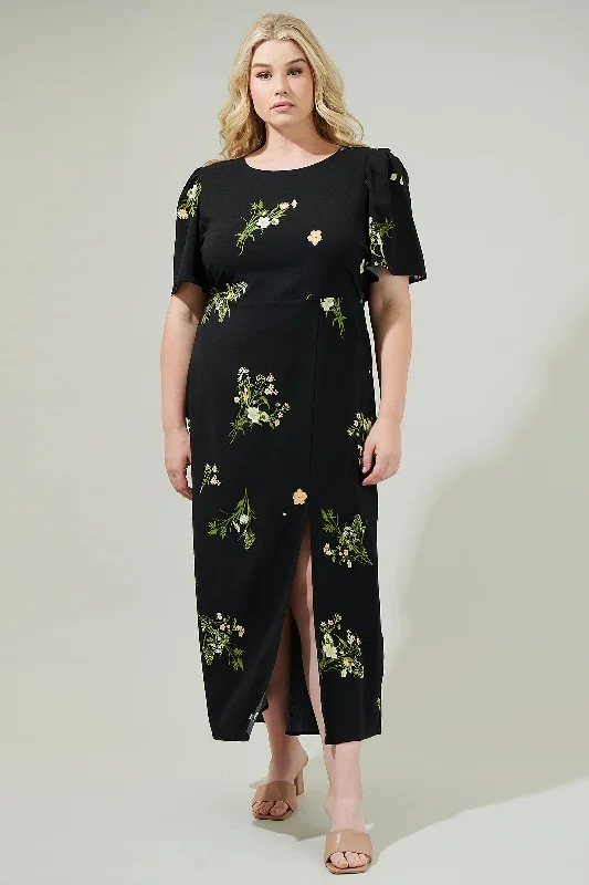 Plaid midi dresses for a fall - themed family gatheringJenna Floral Midi Dress Curve Plaid midi dresses for a fall - themed family gatheringJenna Floral Midi Dress Curve