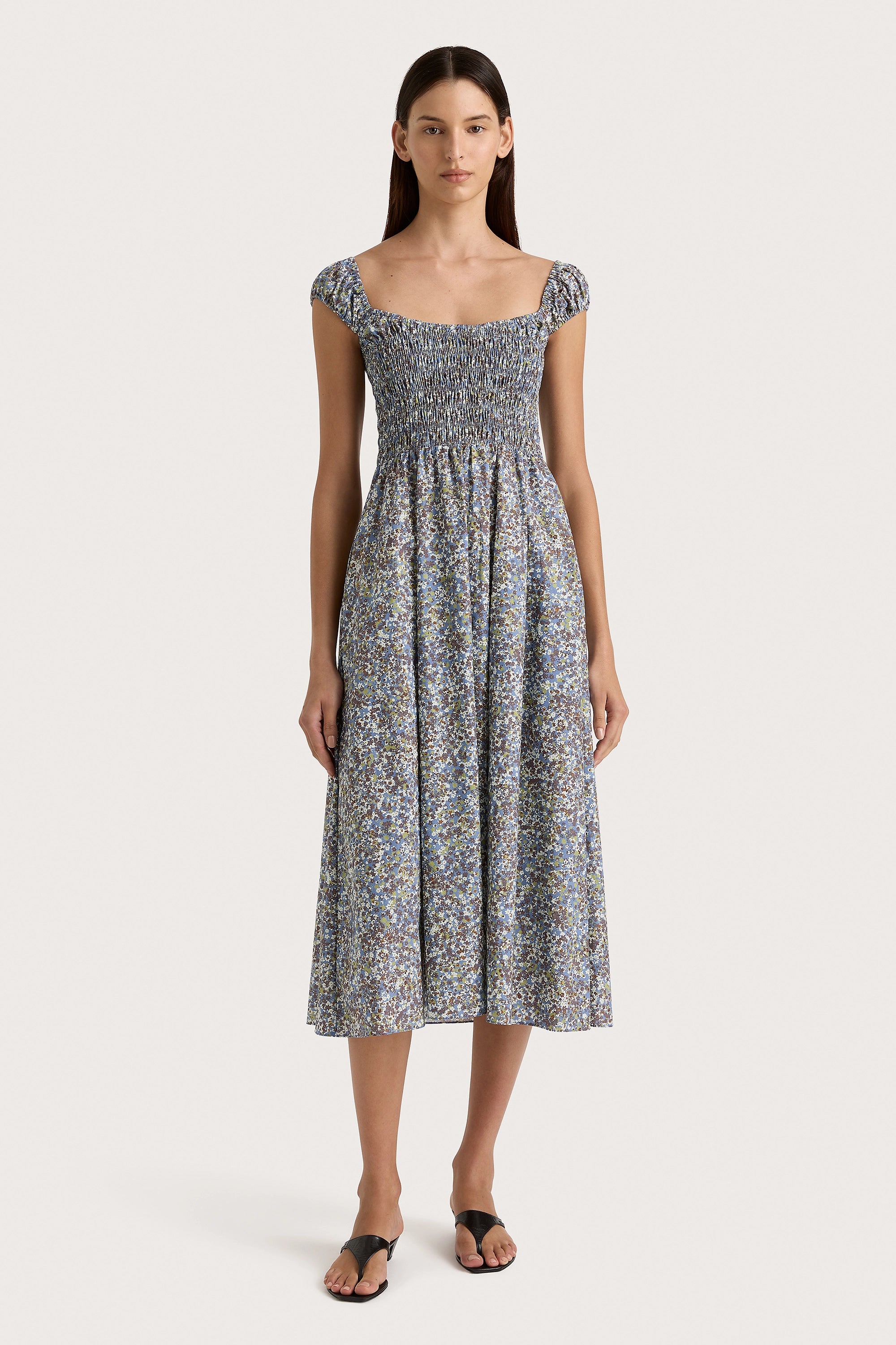 Lene Midi Dress Meander Blue