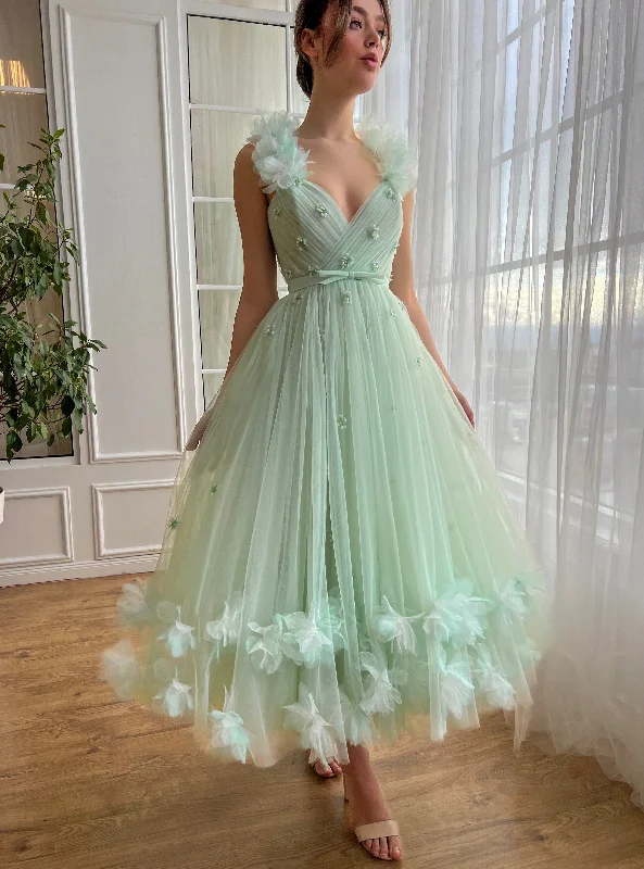 Minty Cool Blossom Dress