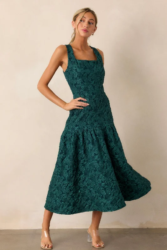 Midi dresses with pom - pom trims for a playful and festive lookMoments of Clarity Jacquard Green Drop Waist Midi Dress Midi dresses with pom - pom trims for a playful and festive lookMoments of Clarity Jacquard Green Drop Waist Midi Dress