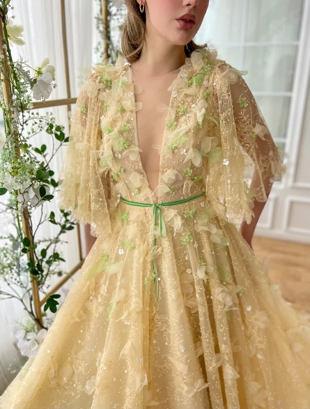 Midi dresses with belted waists to accentuate the figureSage Mystique Gown