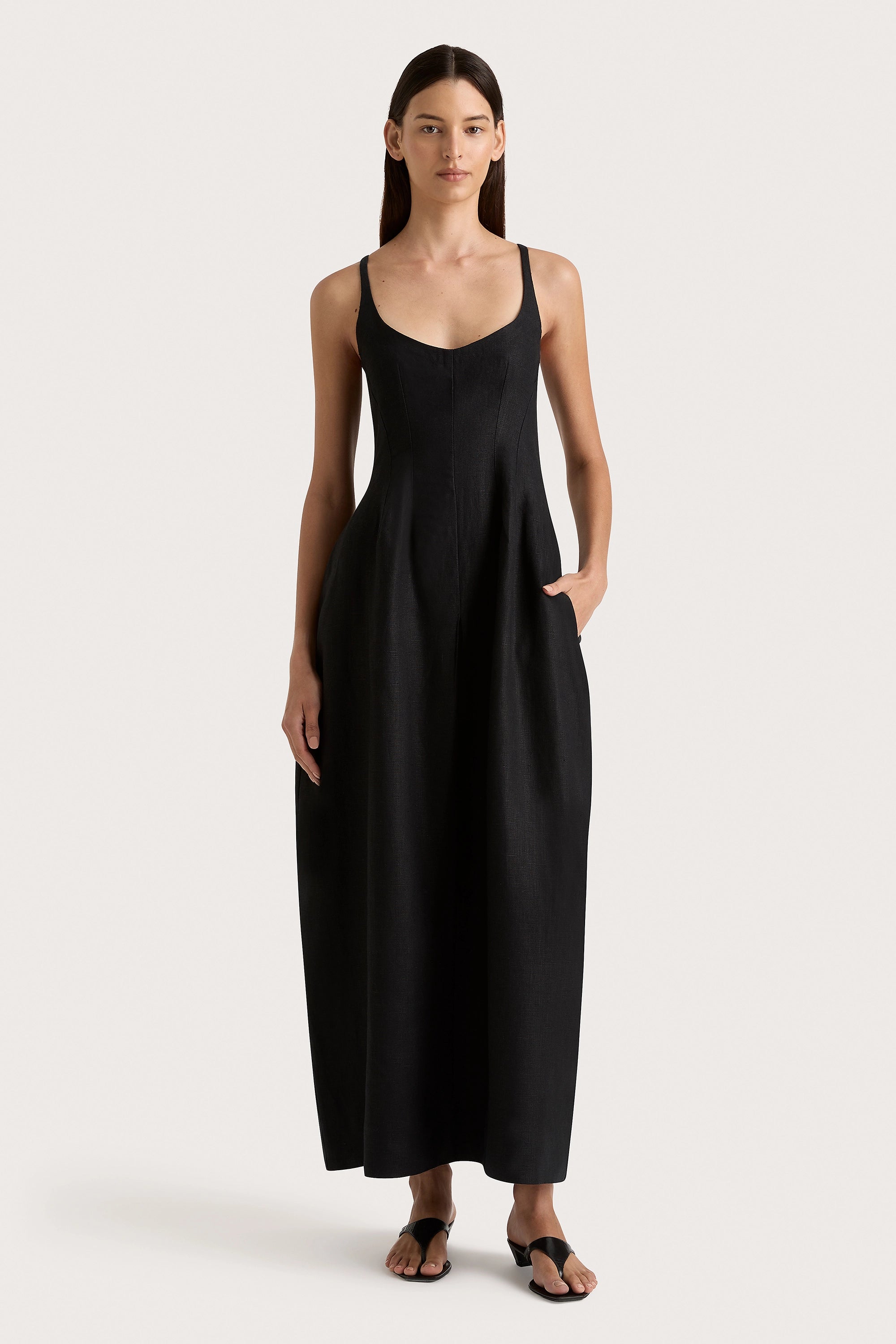 Sanne Midi Dress Black