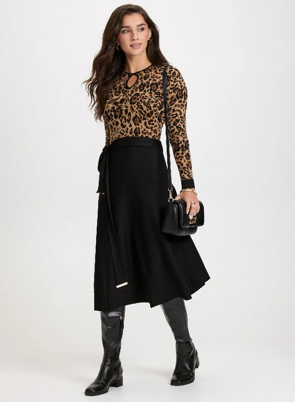 Sleeveless midi dresses with lace details for summer weddingsSash Detail Leopard Print Dress Sleeveless midi dresses with lace details for summer weddingsSash Detail Leopard Print Dress