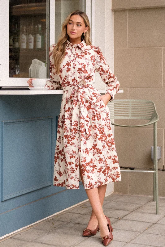 Midi dresses with one - shoulder designs for a modern and asymmetric styleSavor the Season 100% Cotton Ivory Long Sleeve Midi Dress Midi dresses with one - shoulder designs for a modern and asymmetric styleSavor the Season 100% Cotton Ivory Long Sleeve Midi Dress
