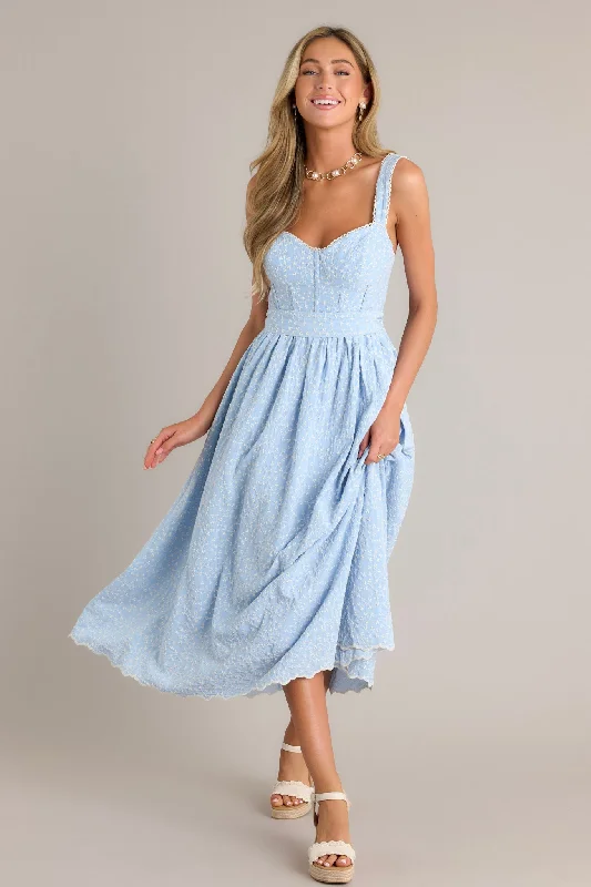 Midi dresses with polka dot prints for a playful summer outfitStitched Serenity Light Blue Embroidered Midi Dress Midi dresses with polka dot prints for a playful summer outfitStitched Serenity Light Blue Embroidered Midi Dress