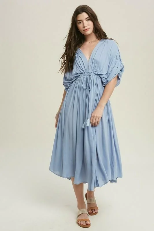 Truly Perfect Light Blue Midi Dress