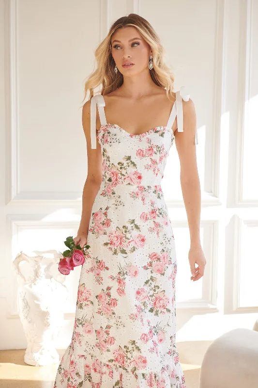 Midi dresses with cotton - blend materials for everyday comfortVilla Garden Eyelet Midi Dress Midi dresses with cotton - blend materials for everyday comfortVilla Garden Eyelet Midi Dress