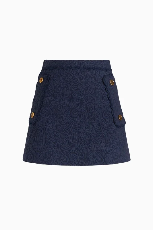 Etro Paisley Jacquard Mini Skirt - Marine
