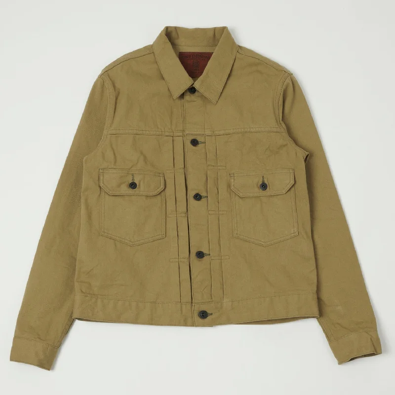 Plus - Size Denim Top for a Comfortable and Stylish FitONI 02517-BRD 'British Drill' Type-II Denim Jacket - Tan One Wash Plus - Size Denim Top for a Comfortable and Stylish FitONI 02517-BRD 'British Drill' Type-II Denim Jacket - Tan One Wash