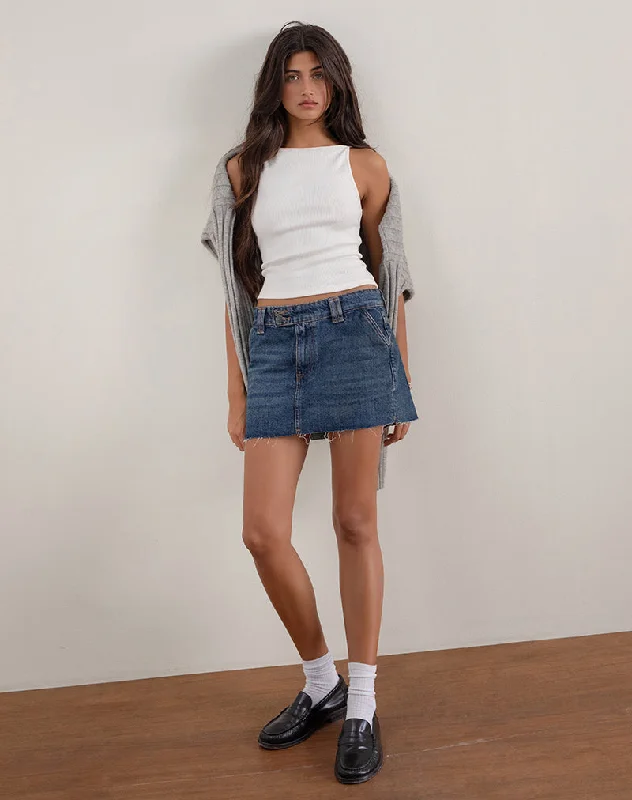 Maternity denim skirts for expecting mothersRigid Micro Denim Skirt in Heritage Blue Maternity denim skirts for expecting mothersRigid Micro Denim Skirt in Heritage Blue