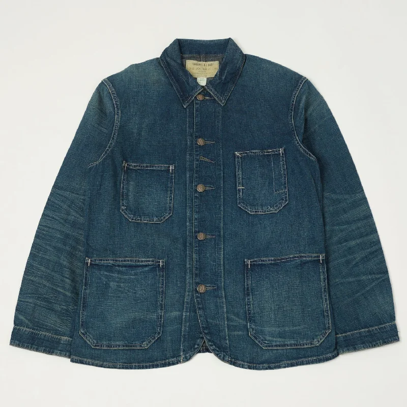 Denim Top with a Metallic Accent for a Shiny LookRRL Cotton-Linen Denim Engineer Jacket - Mid Wash Denim Top with a Metallic Accent for a Shiny LookRRL Cotton-Linen Denim Engineer Jacket - Mid Wash