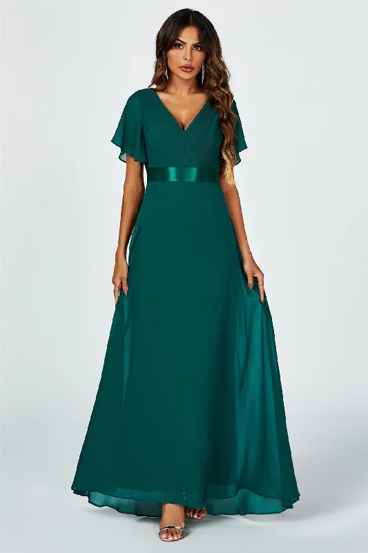 Maxi dresses with pocket details for added functionalityAngel Sleeves Empire Waist Bridesmaid Dress In Green Maxi dresses with pocket details for added functionalityAngel Sleeves Empire Waist Bridesmaid Dress In Green