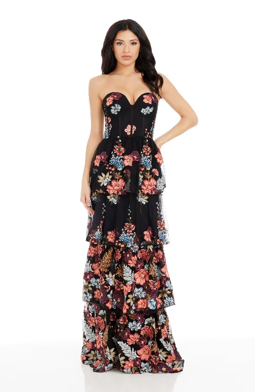 Maxi dresses with a belted empire waist for a more defined and flattering silhouetteLayana Gown Maxi dresses with a belted empire waist for a more defined and flattering silhouetteLayana Gown