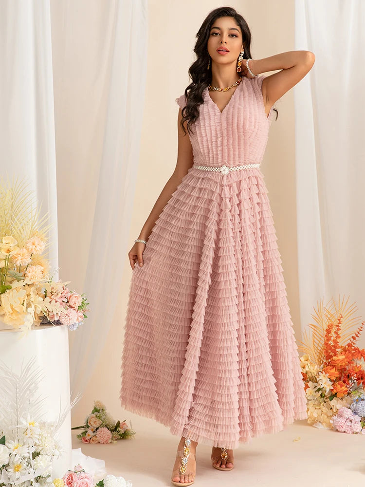 Maxi dresses with a button - down front for a classic lookDRESS STYLE  - SY1457