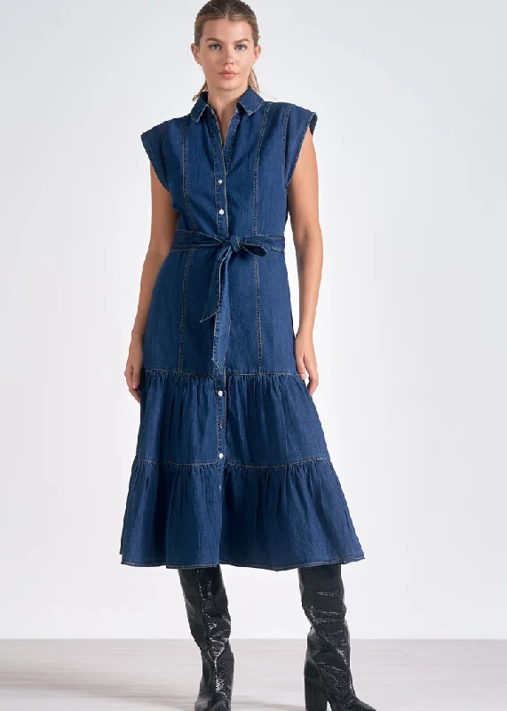 Maxi dresses with pocket details for added functionalityElan Josephine Midi Cap Sleeve Dress- Blue Maxi dresses with pocket details for added functionalityElan Josephine Midi Cap Sleeve Dress- Blue