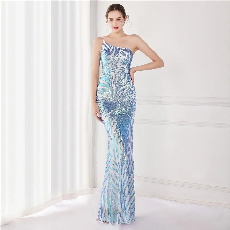 Maxi dresses with beaded embellishments for a fancy and luxurious eventBerriesJam - Elegant One Shoulder Mermaid Sequin Flower Party Maxi Dress Maxi dresses with beaded embellishments for a fancy and luxurious eventBerriesJam - Elegant One Shoulder Mermaid Sequin Flower Party Maxi Dress