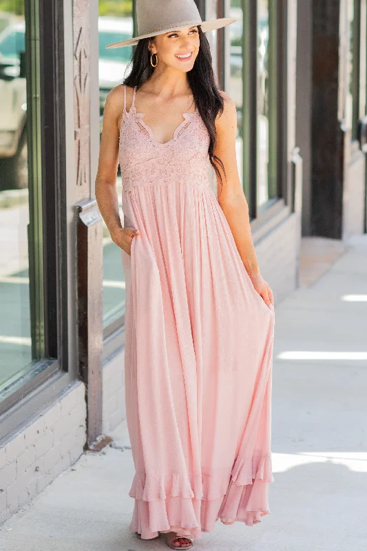 Linen maxi dresses for a breathable and lightweight summer optionLock Eyes Blush Pink Crochet Maxi Dress Linen maxi dresses for a breathable and lightweight summer optionLock Eyes Blush Pink Crochet Maxi Dress