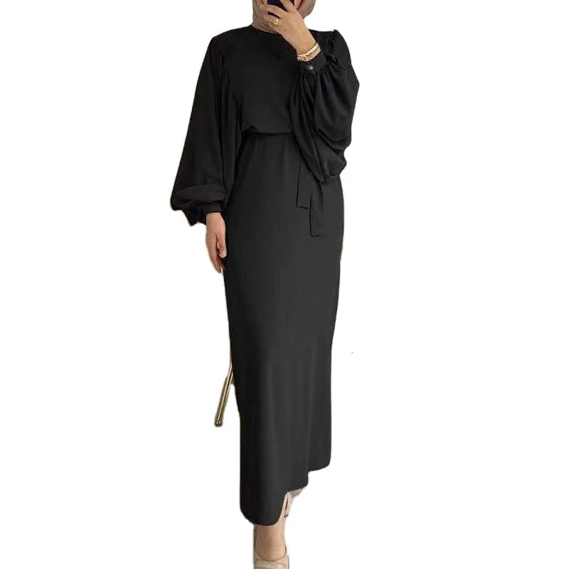 Maxi dresses with a cinched waist for a defined silhouetteMaxi Dubai Abaya Robes Elegant Muslim Dress for Women Fashion Belted Party Solid Long Sleeve Turkey Plain Islamic Clothing Sets Maxi dresses with a cinched waist for a defined silhouetteMaxi Dubai Abaya Robes Elegant Muslim Dress for Women Fashion Belted Party Solid Long Sleeve Turkey Plain Islamic Clothing Sets