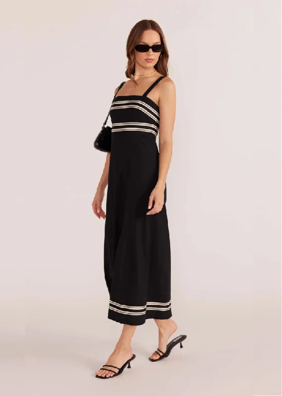 Maxi dresses with a gathered skirt for a voluminous and dramatic effectMINKPINK Elki Trim Midi Dress Maxi dresses with a gathered skirt for a voluminous and dramatic effectMINKPINK Elki Trim Midi Dress